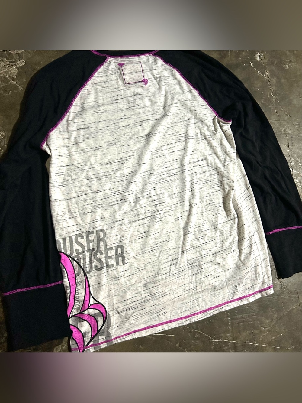 LARGE Official Disney Store Alice in Wonderland Cheshire Cat Raglan Shirt - Picture 7 of 7